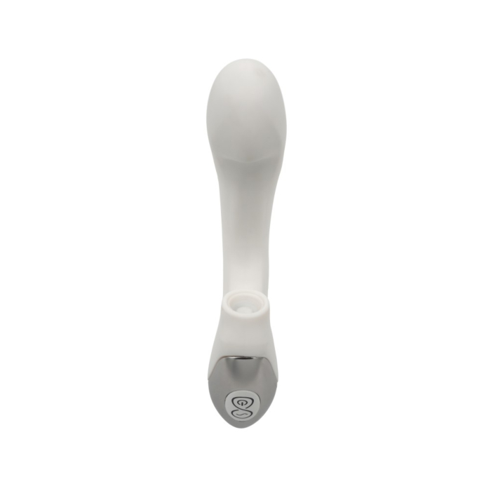 TITANZ 8" SILICONE RECHARGEABLE VIBRATOR IN IVORY WHITE