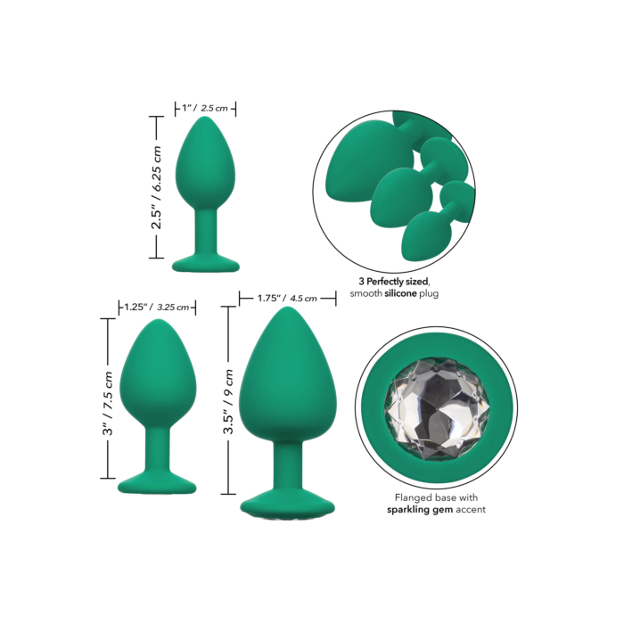 Calexotics - Cheeky Gems 3 Pcs Green