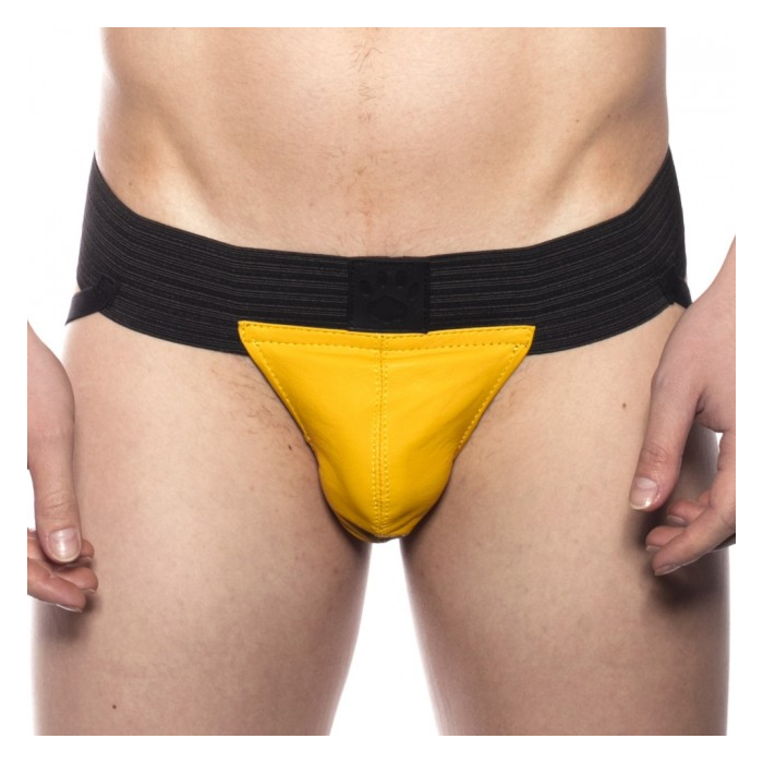 Prowler RED Pouch Real Leather Jock - Yellow