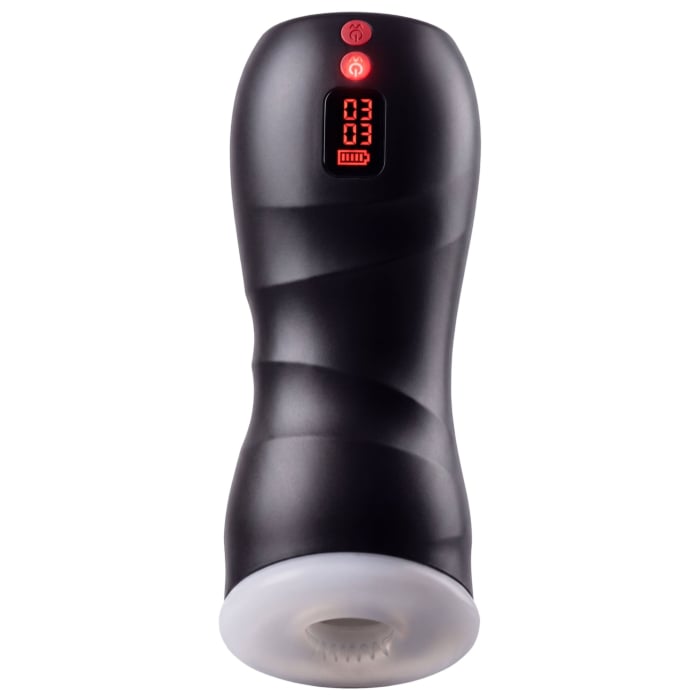 Hidden Desire Vibrating Twin Turbo Masturbator - Black