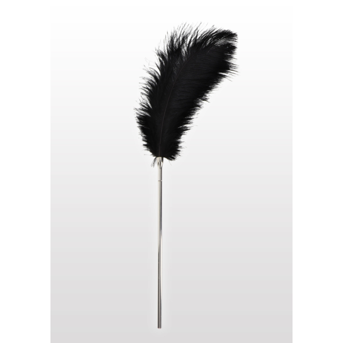 Πολυτελές Μεταλλικό φτερό Γαργαλήματος  - Luxury Feather Tickler Black