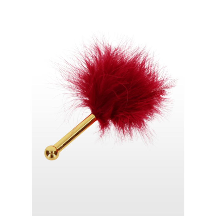 Πολυτελές Φτερό Γαργαλήματος - Luxury Feather Tickler Κοκκινο-Χρυσό