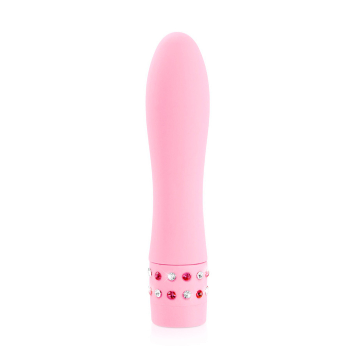 Smart Shine mini pink vibrator with rhinestones