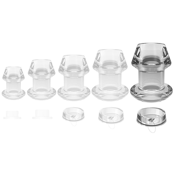 Ανοιχτή Πρωκτική Σφήνα Tunnel Butt Plug με Inpull Cup XXL - 9 x 8cm