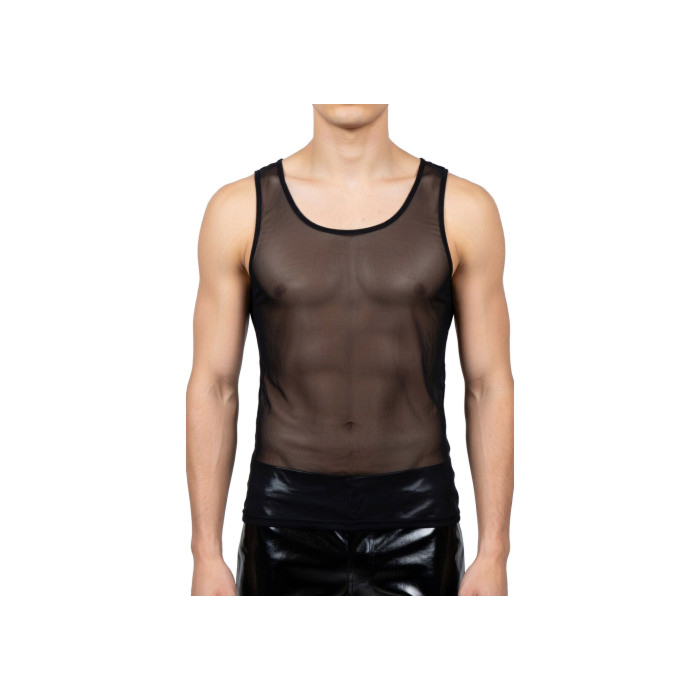 Men’s Sheer Mesh Tank Top 199681-BK 