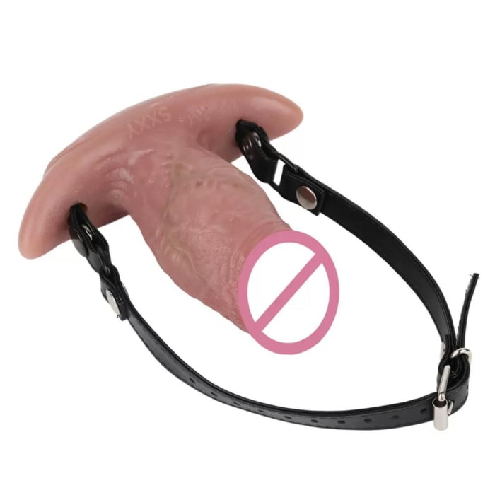 Mouth Gag Silicone Dildo 