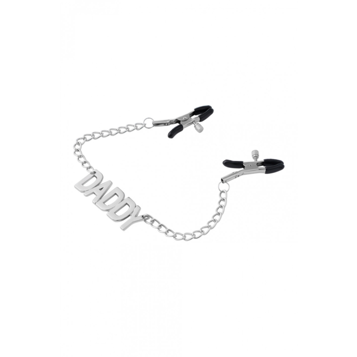 Κλιπσάκια Θηλών Daddy Nipple Clamps με Αλυσίδα - Soiemio