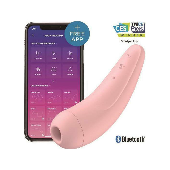 Satisfyer Curvy 2+ , Δονητής συμβατός με εφαρμογή, Ρόζ