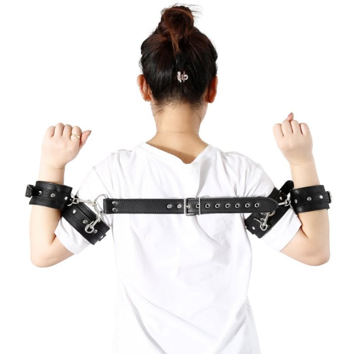 Bondage Back Bicep Cuff - Black