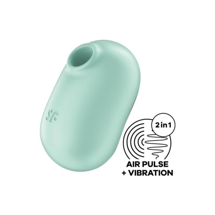 SATISFYER PRO TO GO 2 DOUBLE AIR PULSE STIMULATOR & VIBRATOR - BEIGE