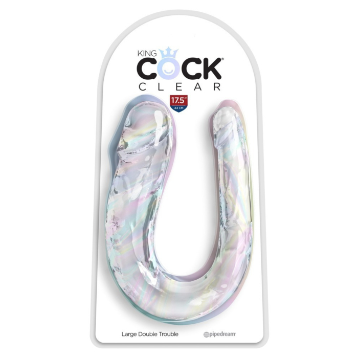 Pipedream King Cock King Cock Double Trouble M - Transparent