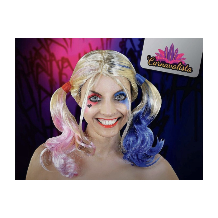 Blonde Pigtail Wig with Colored Braids – Fun Party Style