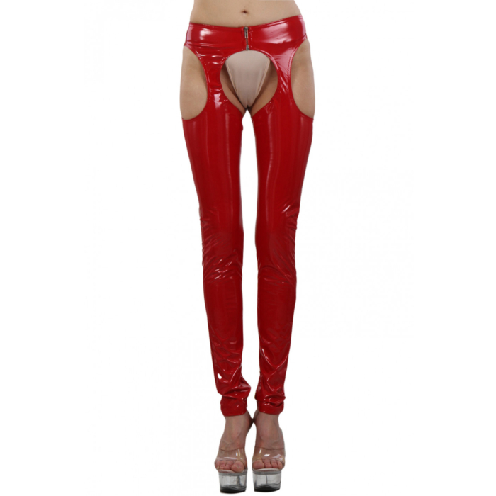 Vinyl Chaps Pants Red