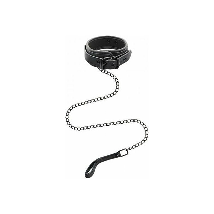 FETISH SUBMISSIVE COLLAR WITH LEASH