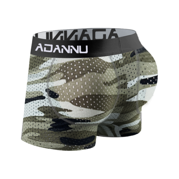 Sexy Mens Padded Underwear Mesh Boxer Buttocks Lifter Enlarge Butt Push Up