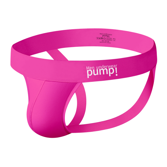 Pump Men's Sexy Cotton  Jockstrap Pink