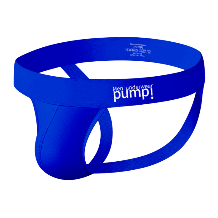 Pump Men's Sexy Cotton  Jockstrap Blue