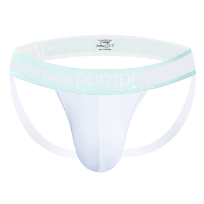 Cotton Mens Fetish Jockstrap White
