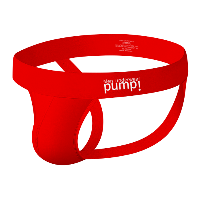 Pump Men's Sexy Cotton  Jockstrap Red