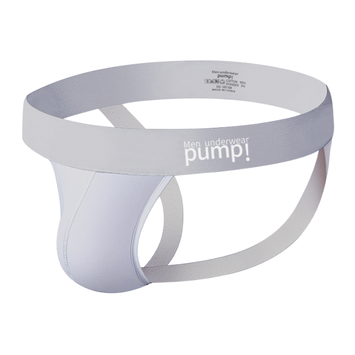 Pump Men's Sexy Cotton  Jockstrap Gray