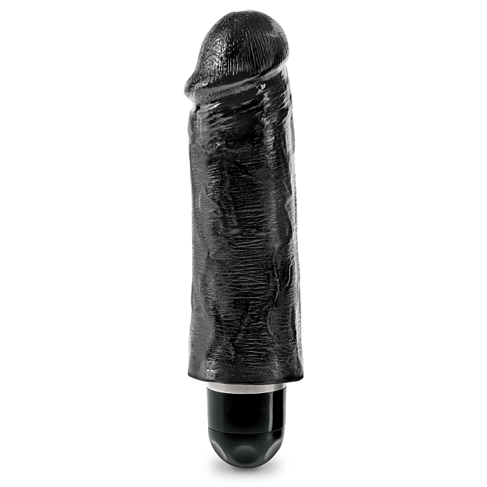 Σκληρός Ρεαλιστικός Δονητής King Cock Vibrating Stiffy Black 13cm