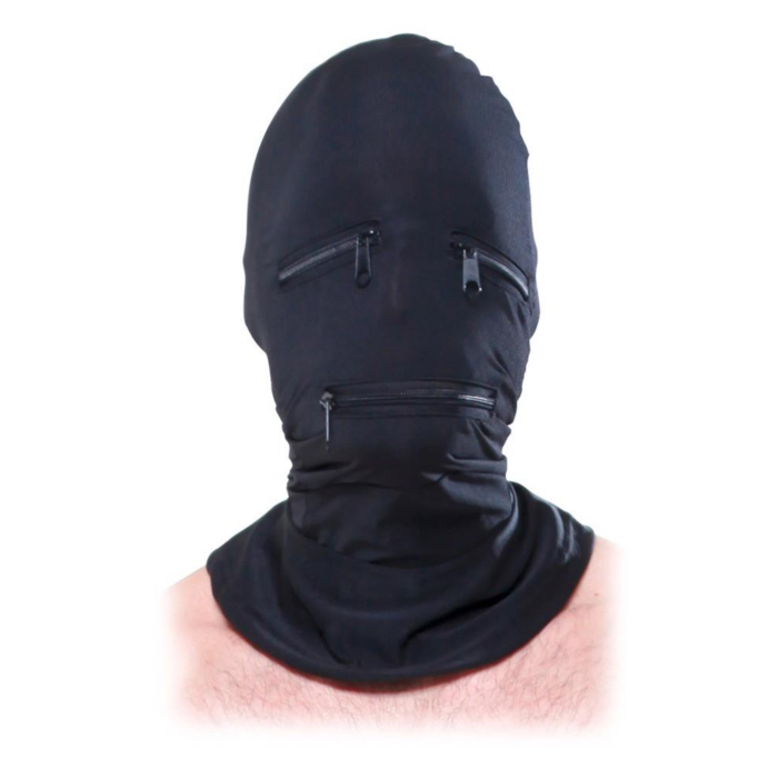 Fetish Fantasy Series Zipper Face Hood – Black