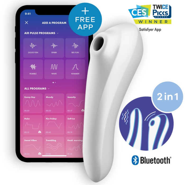 Satisfyer Dual Pleasure Bluetooth and App, λευκό