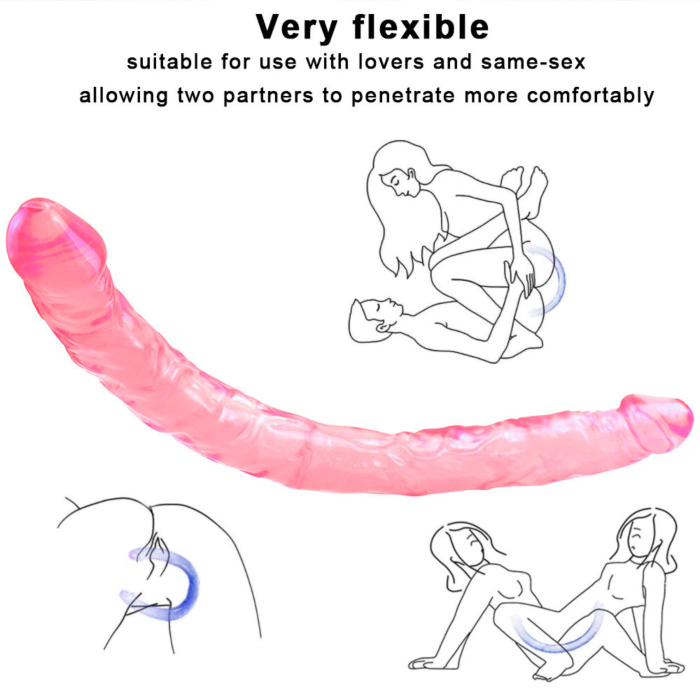 Ρεαλιστικό Διπλό Ομοίωμα Πέους Marya Dildo 40 cm - Ροζ