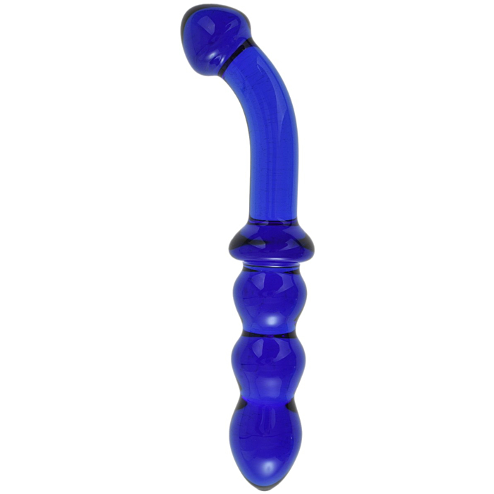 Γυάλινο Ομοίωμα Πέους G-Spot 18.5 cm, Μπλε