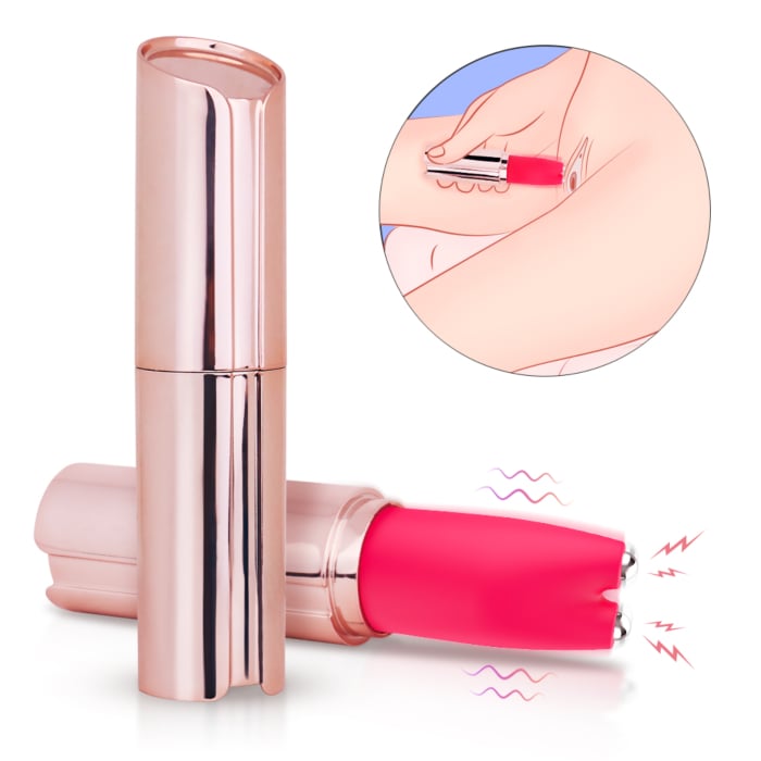 Επαναφορτιζόμενος Κλειτοριδικός Δονητής Lipstick Kelly με 9 Λειτουργίες Δόνησης & 3 Ηλεκτροδιέγερσης