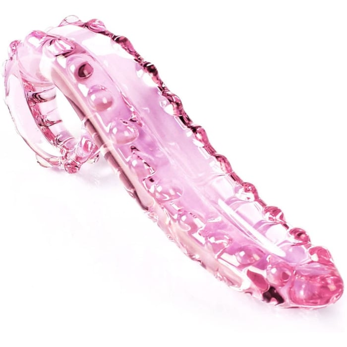 Γυάλινο Ομοίωμα Πέους Tentacle Pink 15.5 cm 