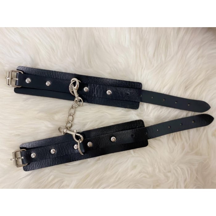 Naughty Leather Chain Handcuffs