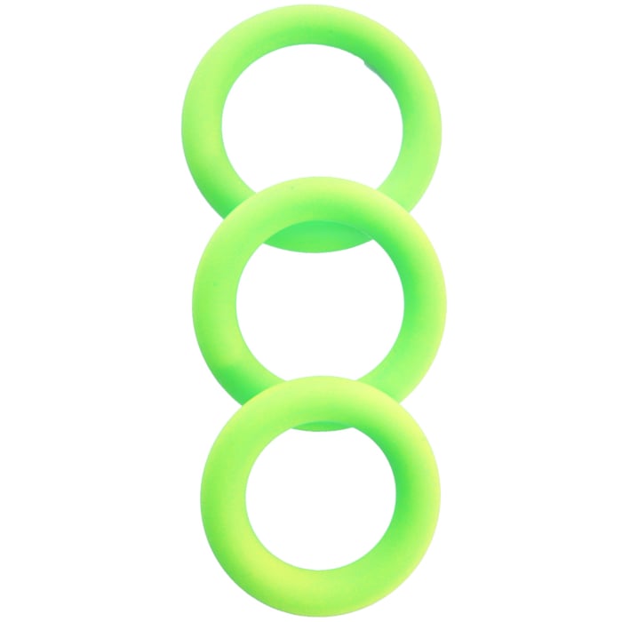 3 Δαχτυλίδια Πέους Σιλικόνης Cock Rings Set (Πράσινα) - Guilty Toys
