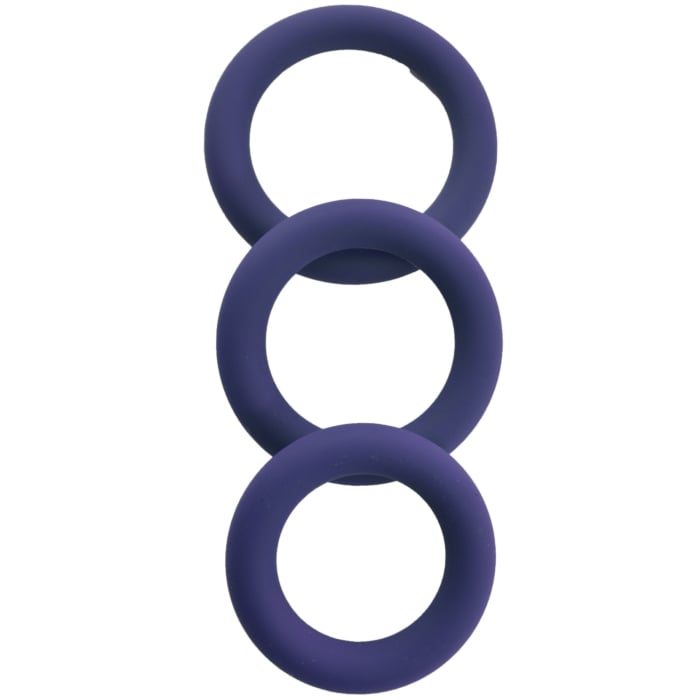 3 Δαχτυλίδια Πέους Σιλικόνης Cock Rings Set (Μπλε) - Guilty Toys