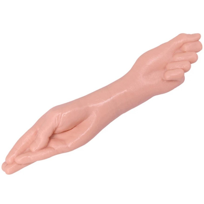 Dildo Fisting Double Hand, PVC, Natural, 36 cm