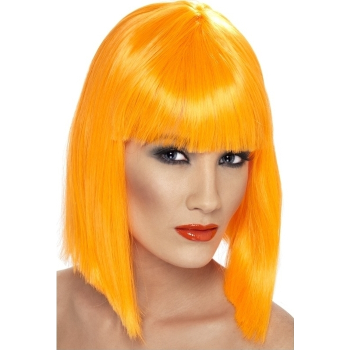 Neon Orange Glam Wig