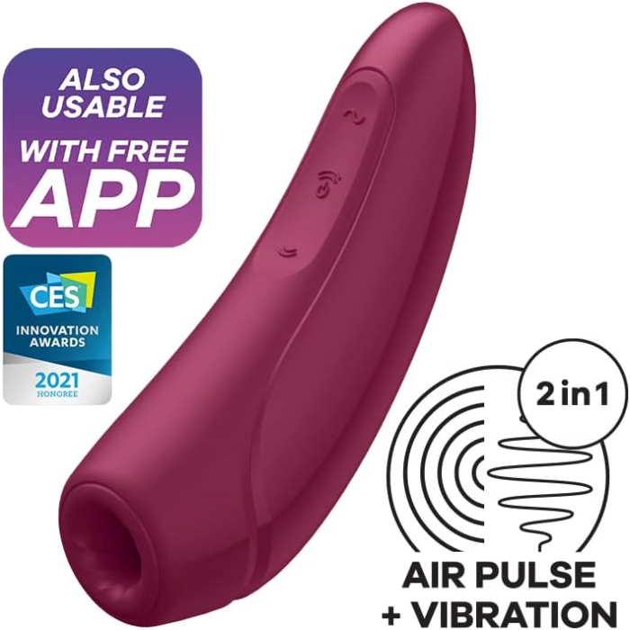 Curvy 1+ Rose Red - Air Pulse Stimulator and Vibration *Bulk