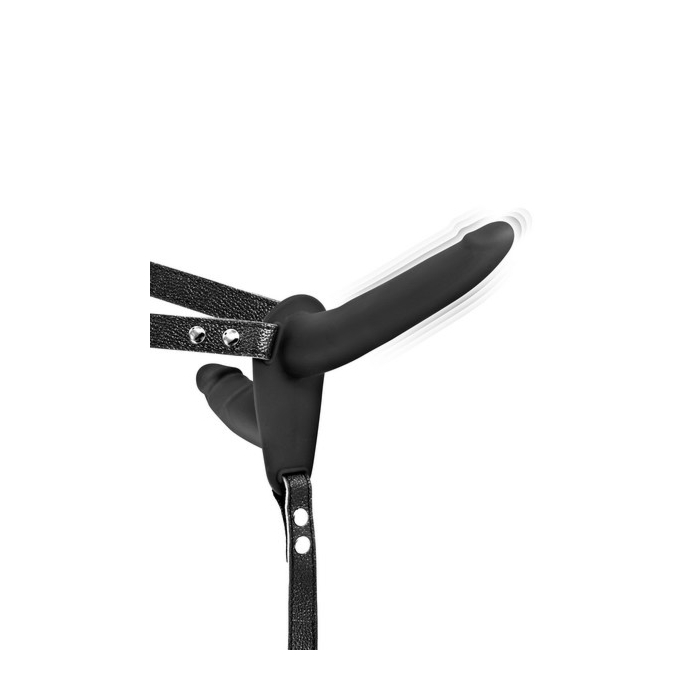 Double Strapless Strap-on Vibrant Black