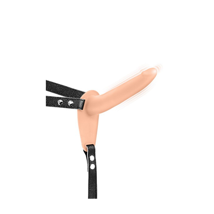 Simple Strap-On Ζώνη με Δονούμενο Dildo (Skin) - Fetish Tentation