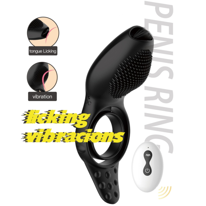 Powerful Tongue Vibrating Cock Ring (Remote Control) - Δονούμενο Δαχτυλίδι Πέους