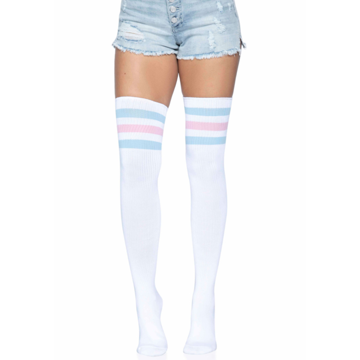 Leg Avenue - Athlete over the knee socks Pink Blue