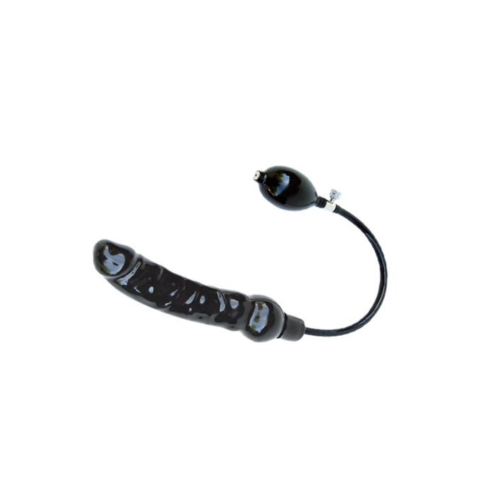 Inflatable Solid Dildo - Black L