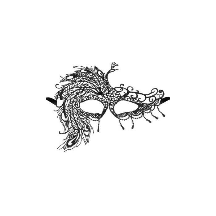 Black soft embroidered lace mask