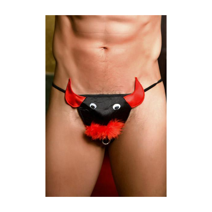 Bull Thong - Black & Red - OS