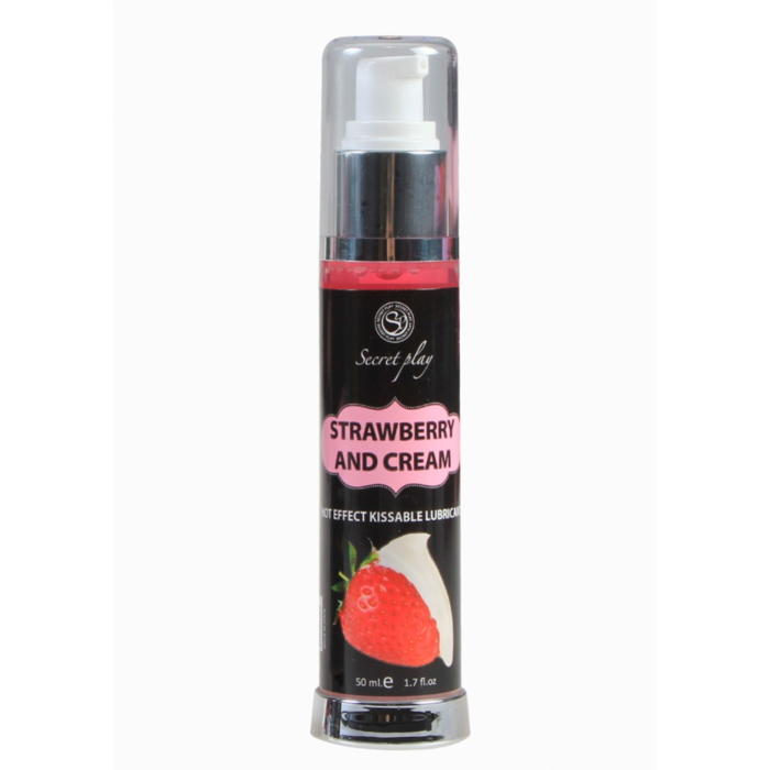 Θερμαντικό Λιπαντικό και Λάδι Μασάζ Hot Effect Kissable Lubricant Strawberry 50ml - Secret Play