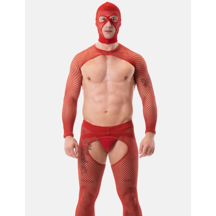 Barcode Berlin Fishnet Sleeves Poggio Red