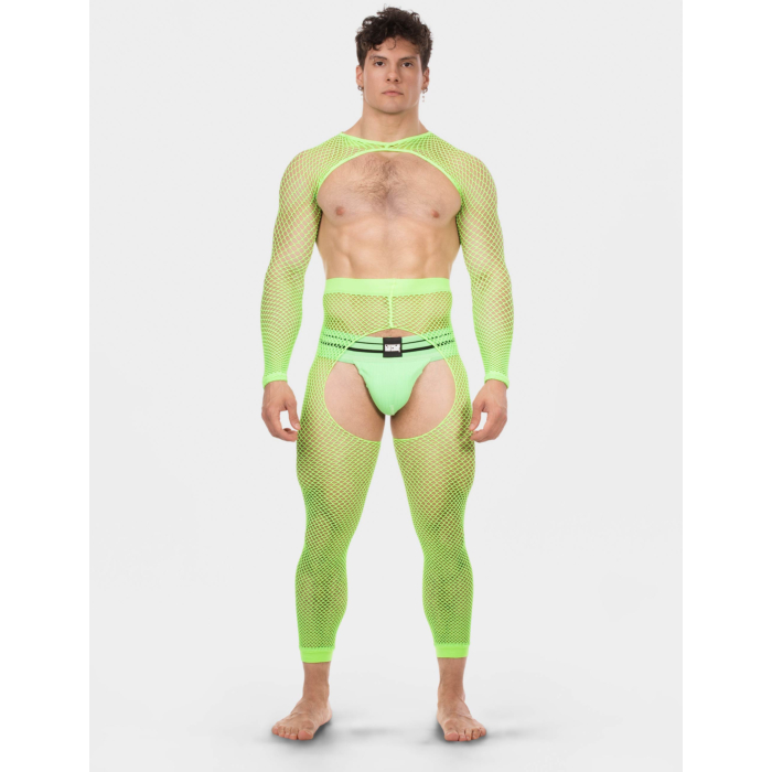 Barcode Berlin Fishnet Sleeves Poggio Neongreen