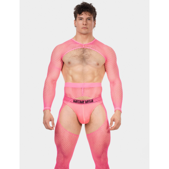 Barcode Berlin Fishnet Sleeves Poggio Neon Pink