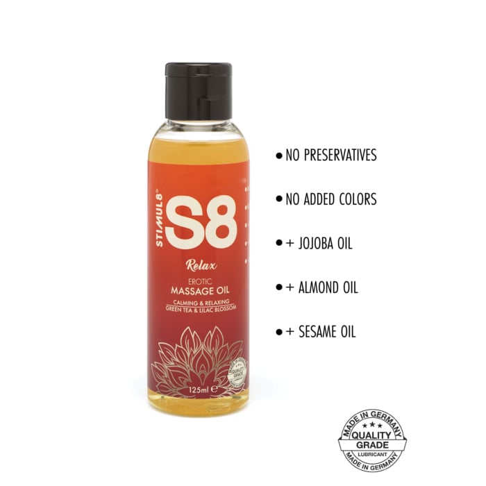Λάδι Μασάζ S8 Massage Oil Green Tea & Lilac Blossom 125ml