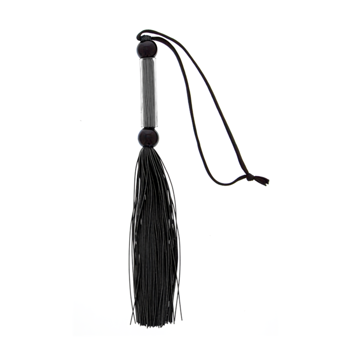 GP SILICONE FLOGGER WHIP BLACK